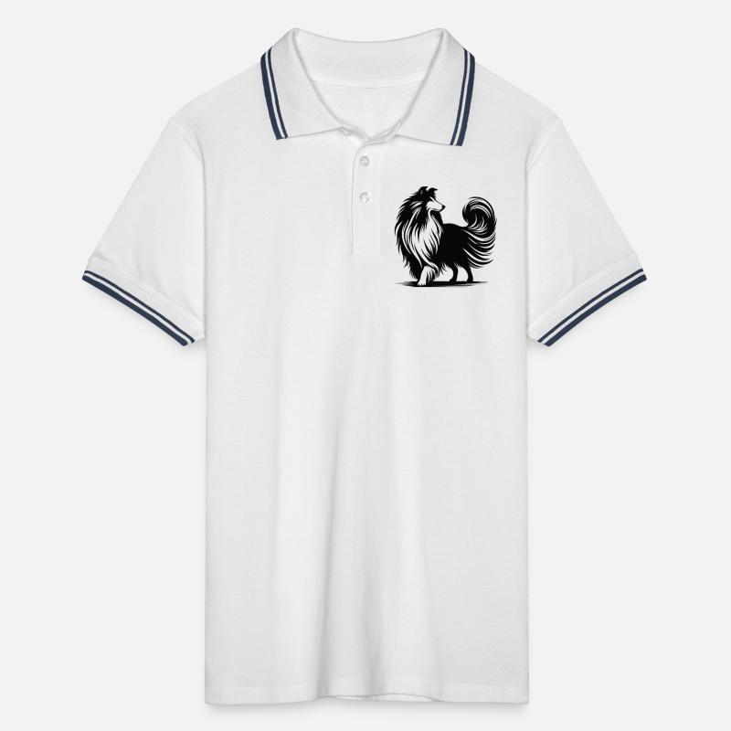 Conception de silhouette de colley cool Polo tipped Homme