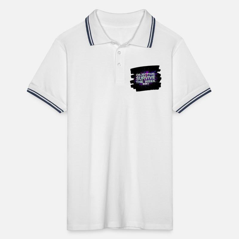 Survive Week objective Men's Tipped Polo Shirt
