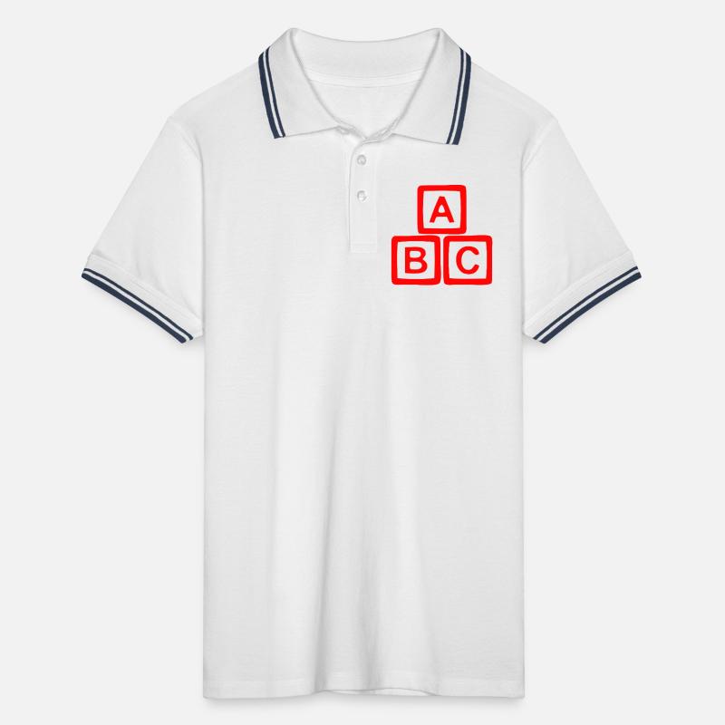 Conception contrastée de bloc ABC Polo tipped Homme