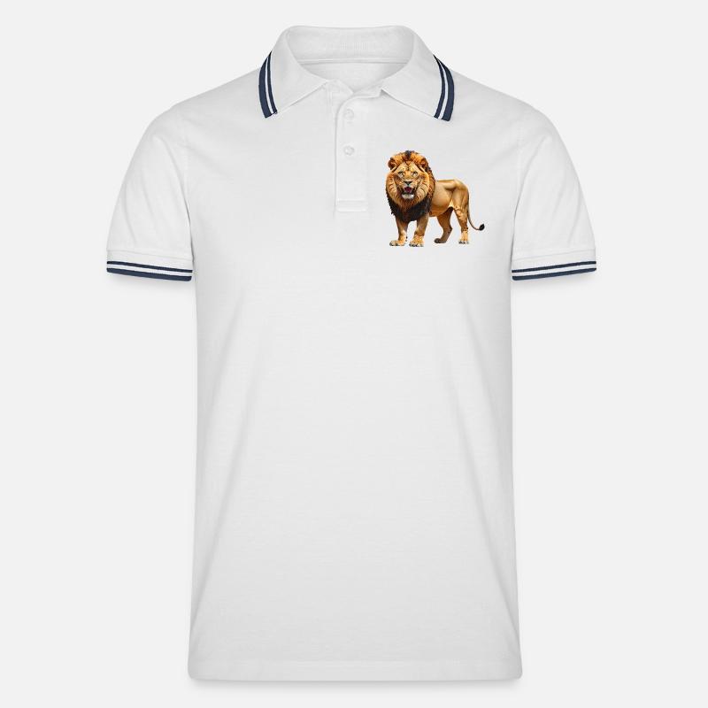 Loewe - Männer Tipped Poloshirt - Weiß/Navy