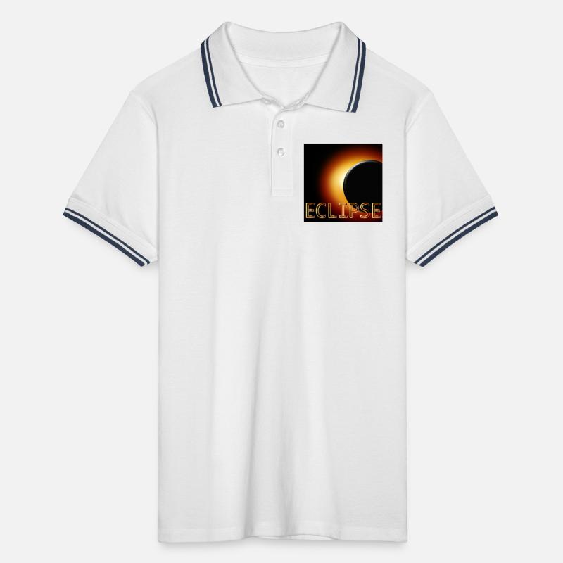 Total Solar Eclipse 2026 Men's Tipped Polo Shirt