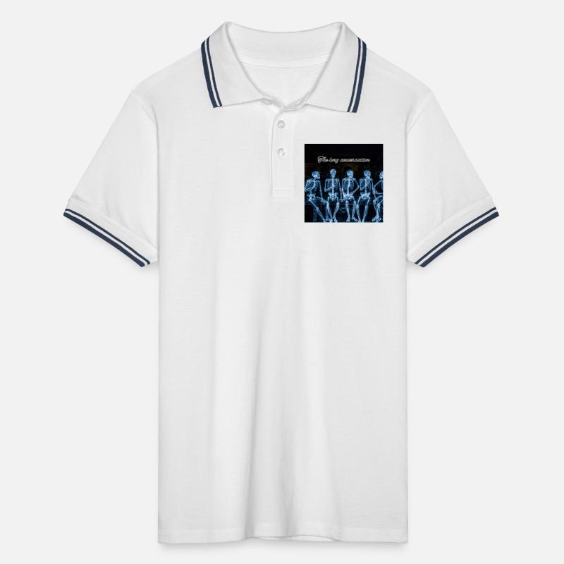 Long Talks Skeleton Row Men's Tipped Polo Shirt