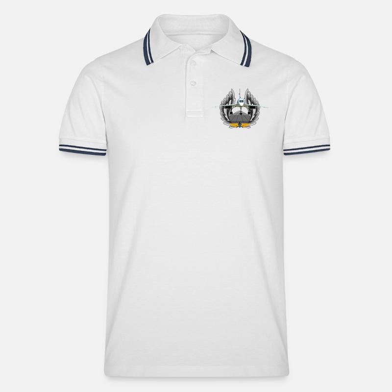 Concorde - Männer Tipped Poloshirt - Weiß/Navy