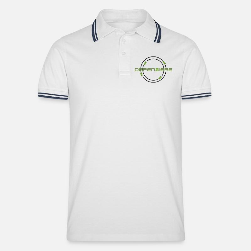 Spender - Männer Tipped Poloshirt - Weiß/Navy