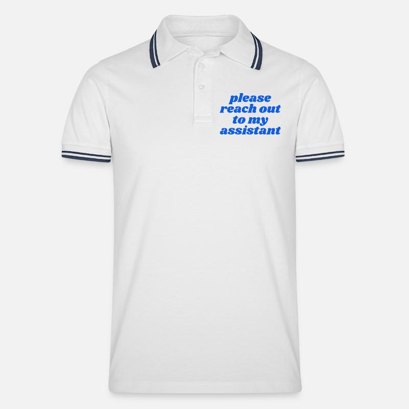 Merci de contacter mon assistant - Polo tipped Homme - blanc/marine