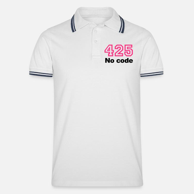 Error 425 No Code - Männer Tipped Poloshirt - Weiß/Navy