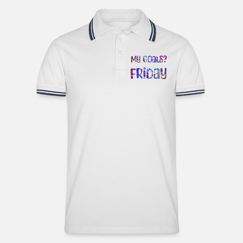 Mes objectifs ? Vendredi - Mon objectif? Vendredi - Polo tipped Homme - blanc/marine
