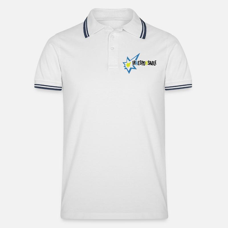 Irresponsable - Polo tipped Homme - blanc/marine
