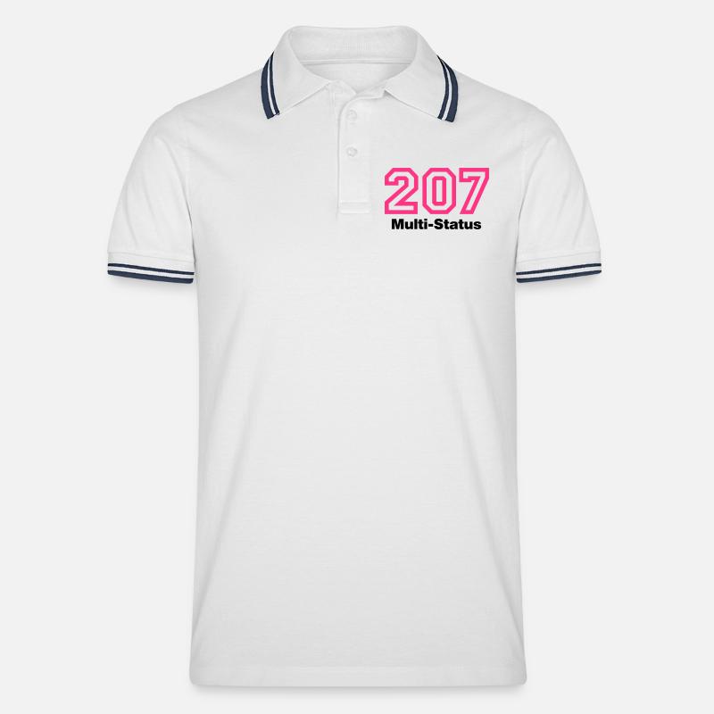 Error 207 Multi-Status - Männer Tipped Poloshirt - Weiß/Navy