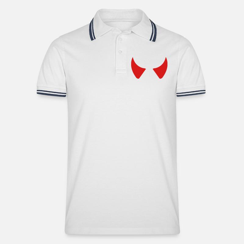 Cornes du Diable - Polo tipped Homme - blanc/marine