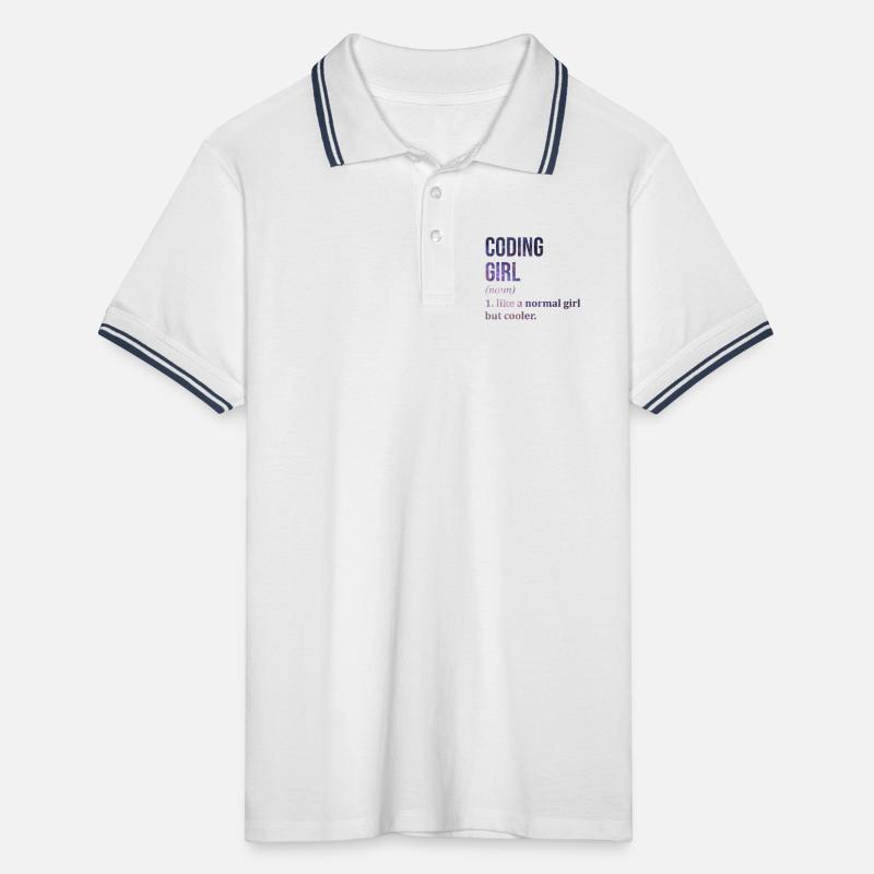 Codierung Codierung Codierung Männer Tipped Poloshirt