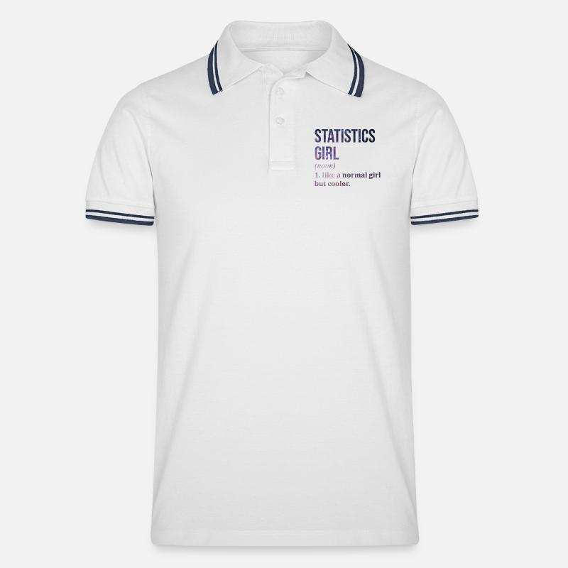 statistica - Polo per uomo - bianco/navy