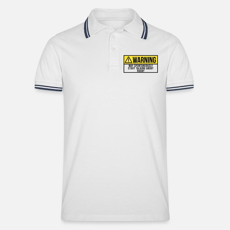 Rugby - Männer Tipped Poloshirt - Weiß/Navy