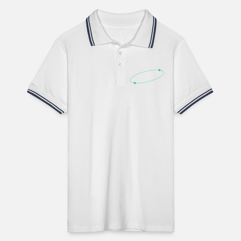 Elliptical Star Ring Men's Tipped Polo Shirt