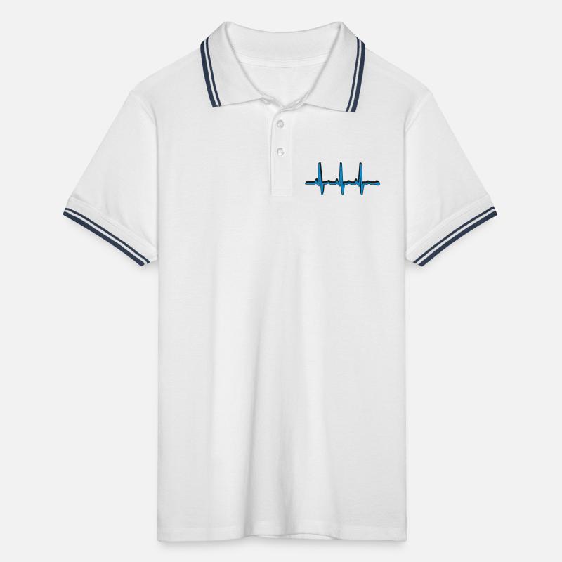 frequenz herzschlag Männer Tipped Poloshirt