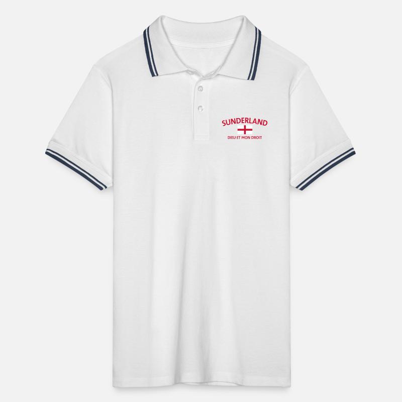 Drapeau de Sunderland Devise Écusson Polo tipped Homme