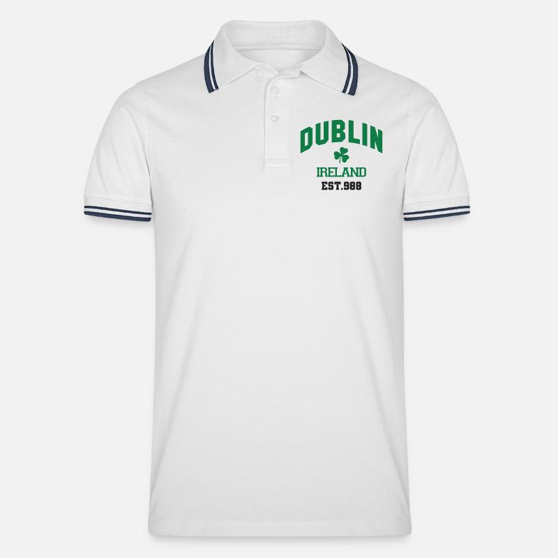 Dublino - Irlanda - Polo per uomo - bianco/navy