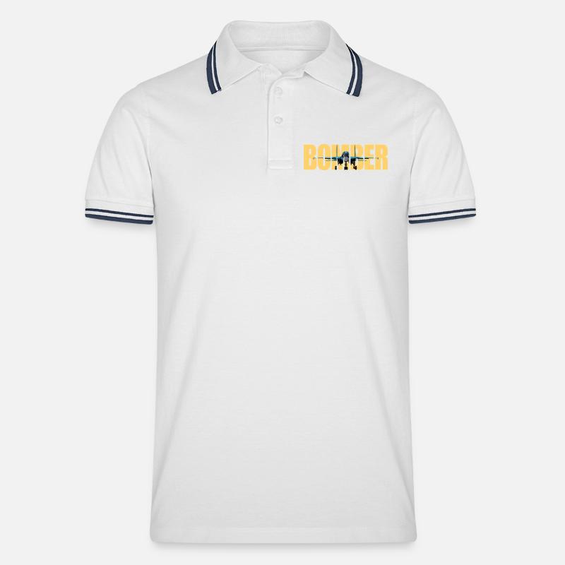 Bomber Su-34 - Männer Tipped Poloshirt - Weiß/Navy