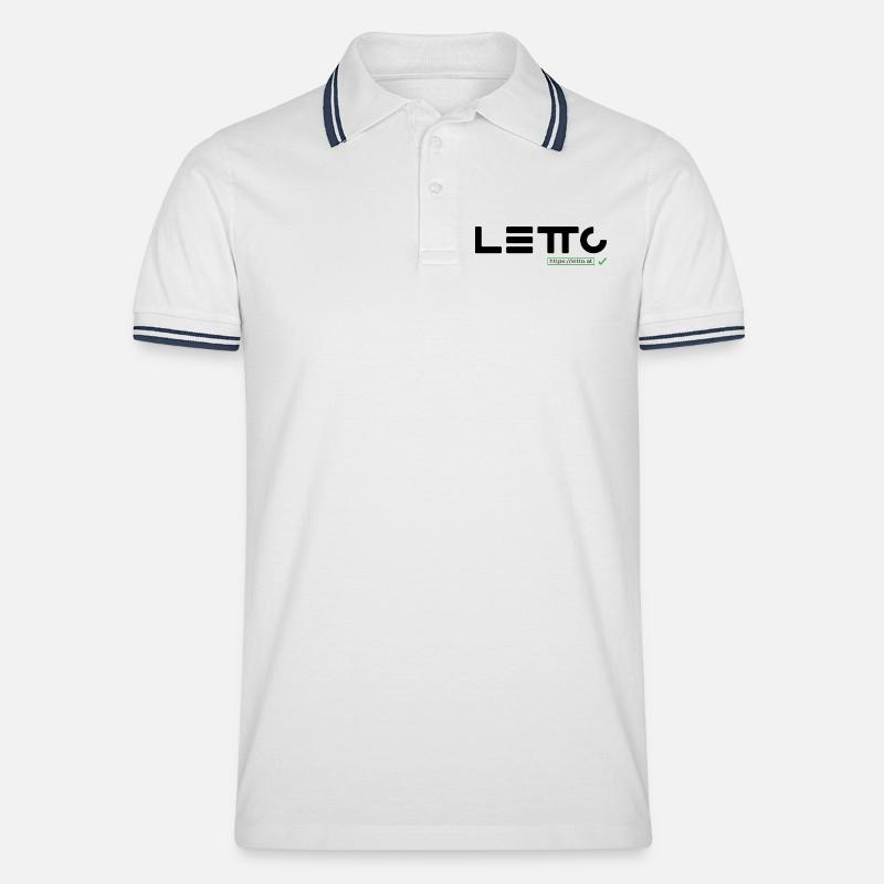 Logo_mit_Hackerl - Polo tipped Homme - blanc/marine