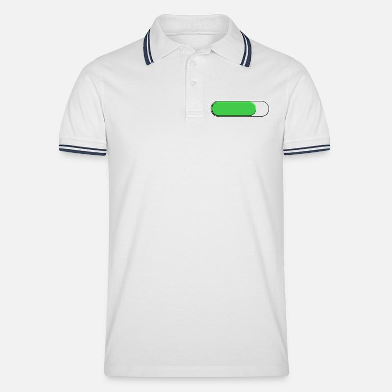 Petite Verte gauge (loading) - Men's Tipped Polo Shirt - white/navy