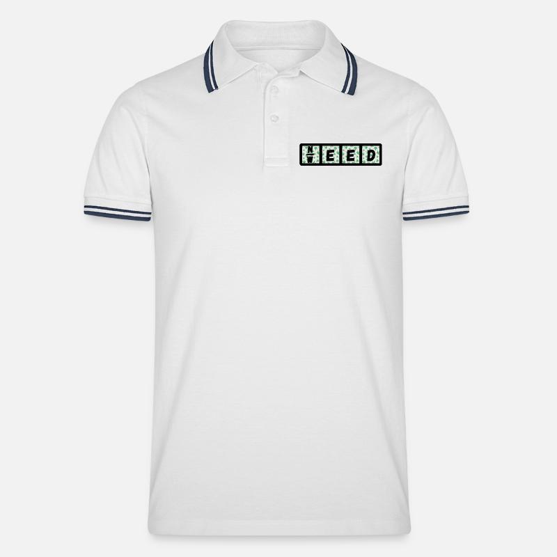 Need Weed - Männer Tipped Poloshirt - Weiß/Navy