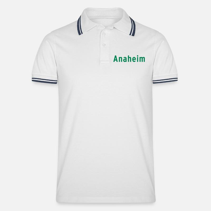 Anaheim - Männer Tipped Poloshirt - Weiß/Navy