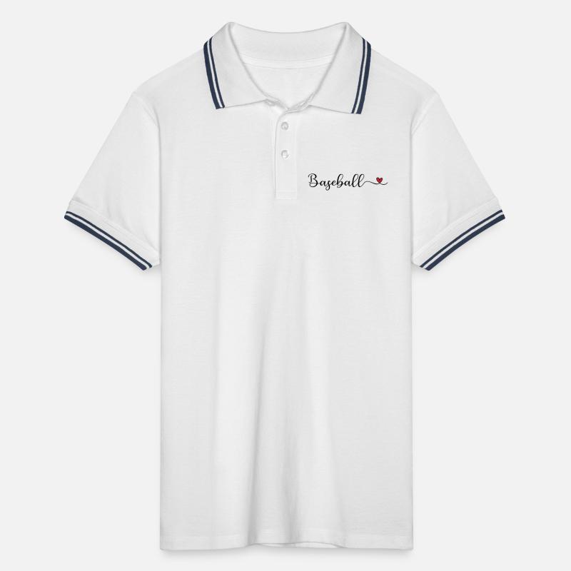 Baseball Männer Tipped Poloshirt