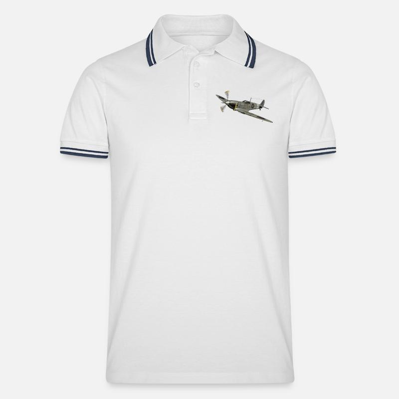 Spitfire - Männer Tipped Poloshirt - Weiß/Navy