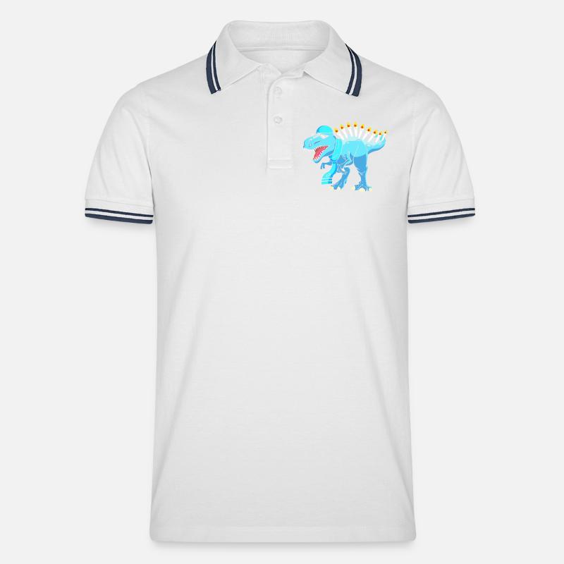 Hanoukka Hanoukka Hanoukka - Polo tipped Homme - blanc/marine