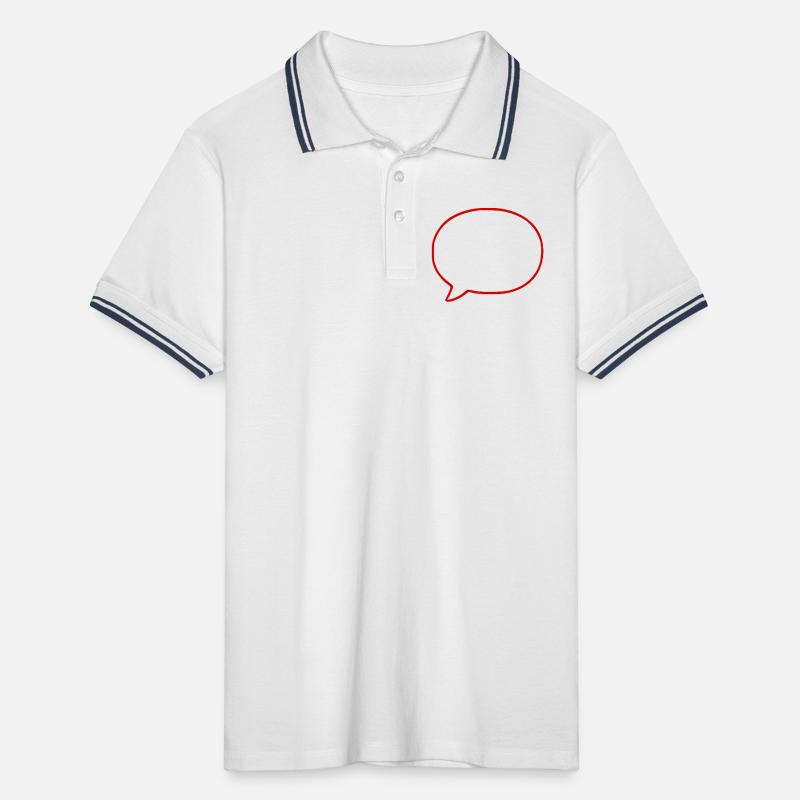Personalize your own speech bubble comic Men's Tipped Polo Shirt