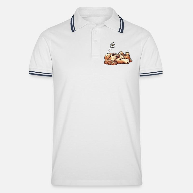 Cocker Spaniel Cockerhund Cocker Spaniel Besitzer - Männer Tipped Poloshirt - Weiß/Navy