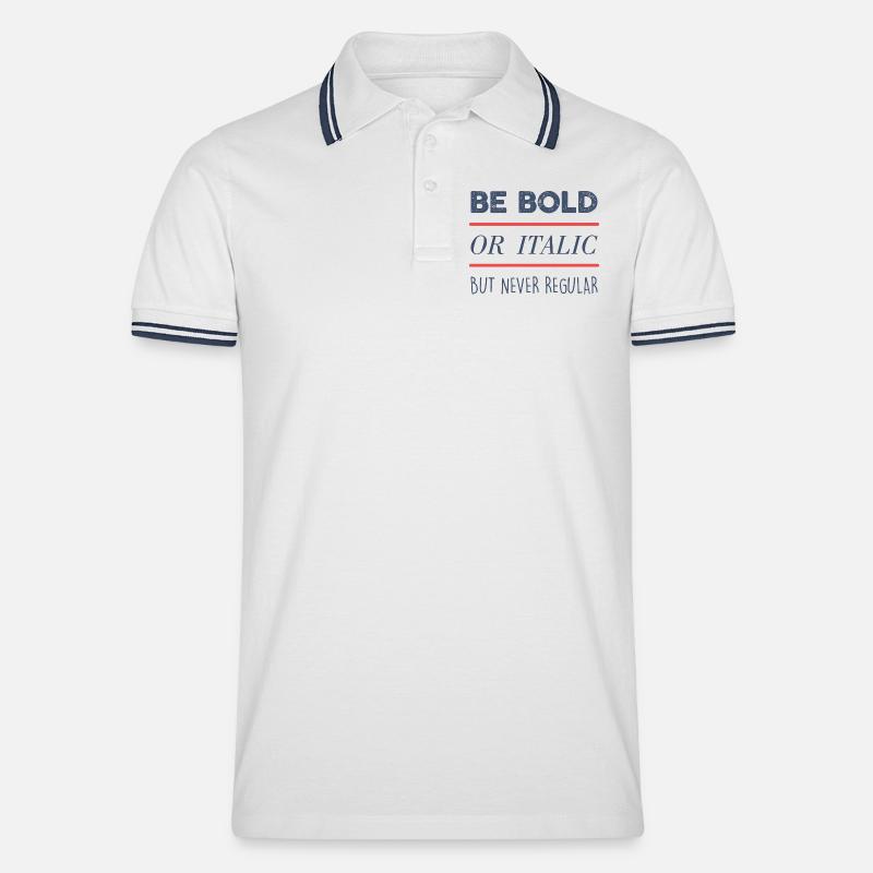 Be Bold - Men's Tipped Polo Shirt - white/navy