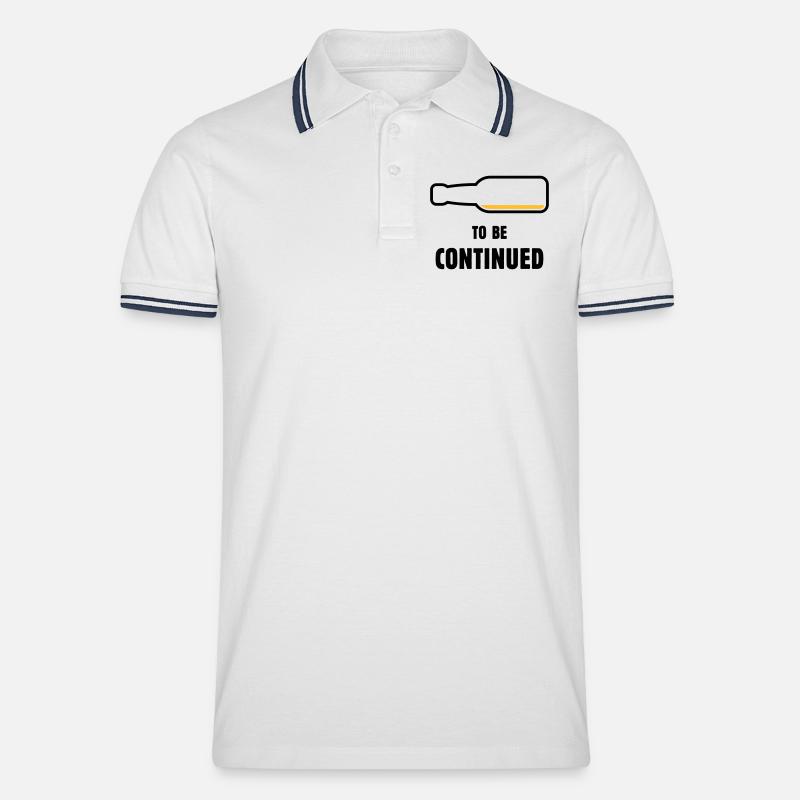À suivre (Bière / Bière (POS 2C)) - Polo tipped Homme - blanc/marine