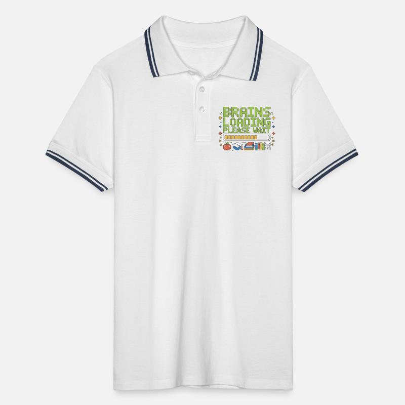 High School Teacher Brains Loading Please Teaching Männer Tipped Poloshirt
