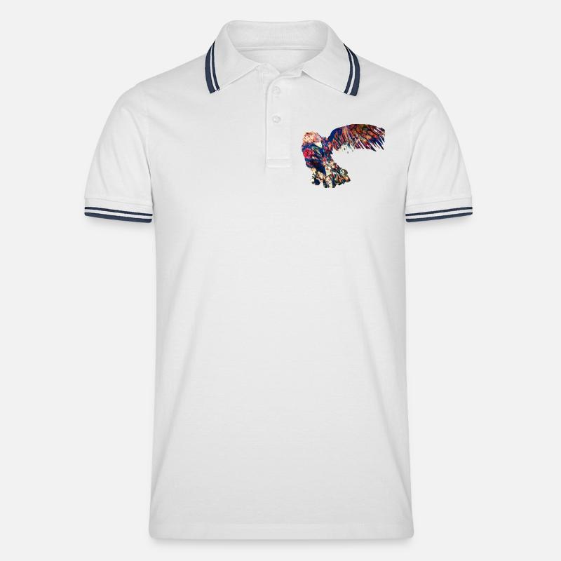 Igle - Männer Tipped Poloshirt - Weiß/Navy