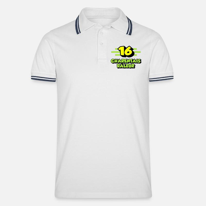 Beschwerdende Charentais - Männer Tipped Poloshirt - Weiß/Navy