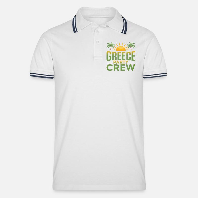 Équipe du parti grec - Polo tipped Homme - blanc/marine