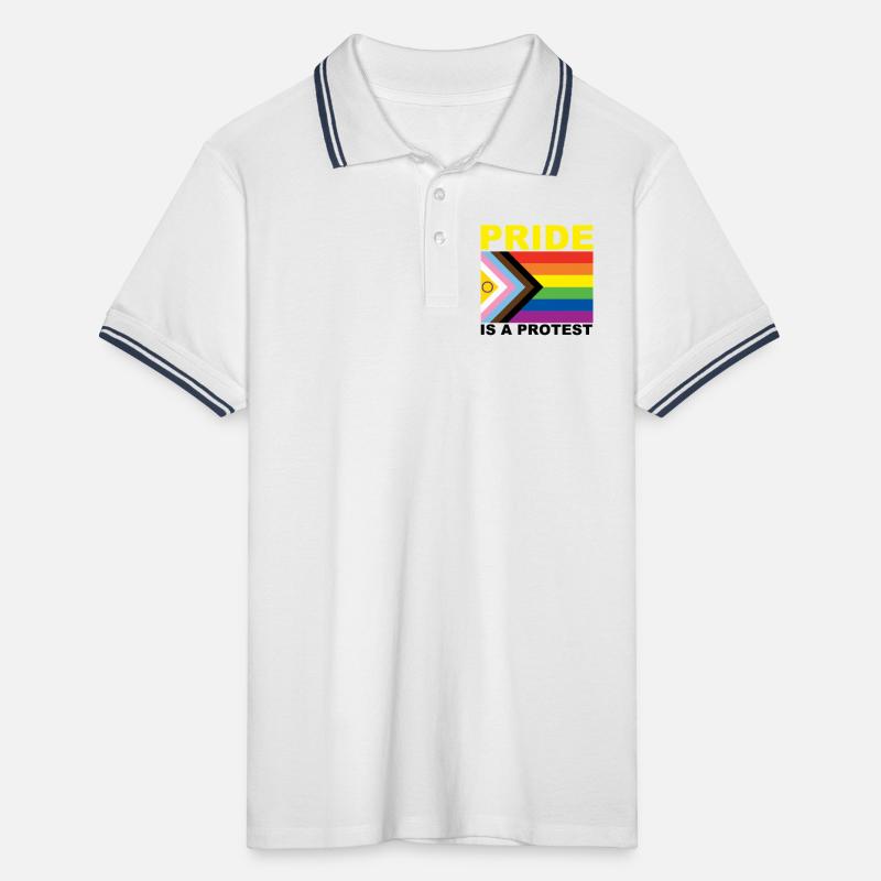 Pride is a Protest Männer Tipped Poloshirt