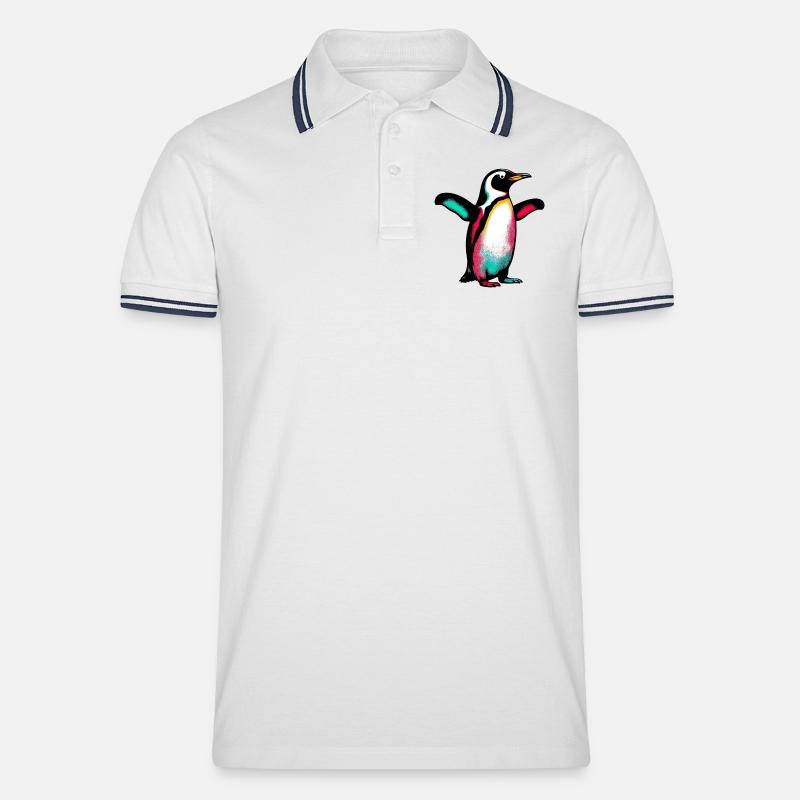 Pingouin - Polo tipped Homme - blanc/marine