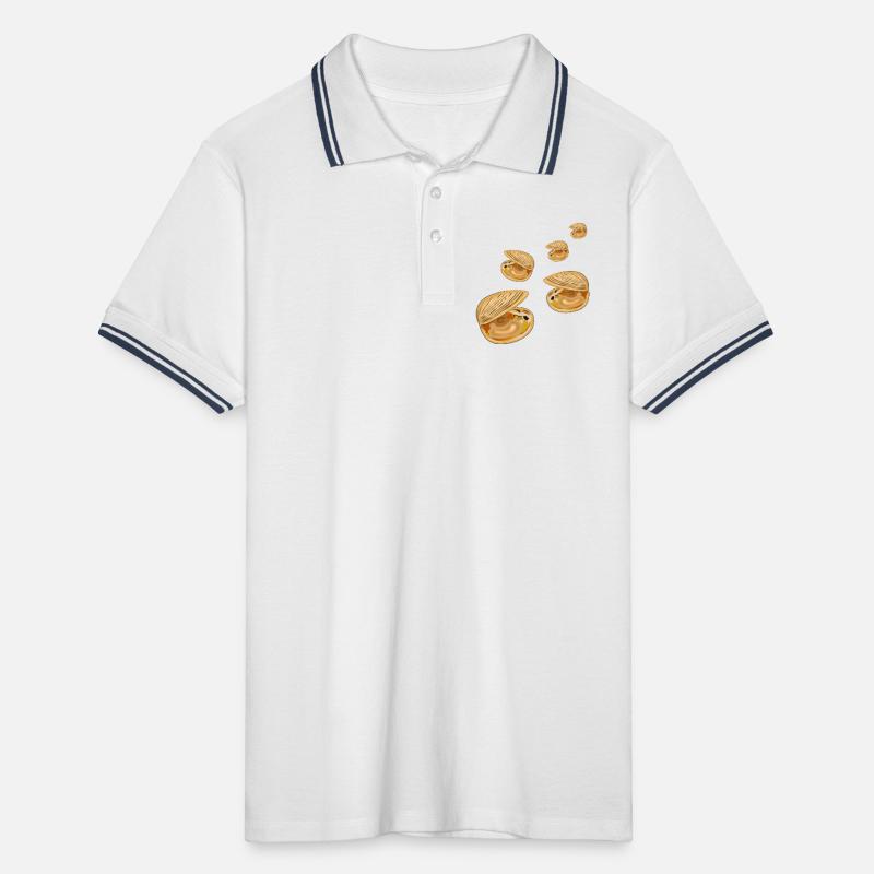 Decorative Shells Men's Tipped Polo Shirt