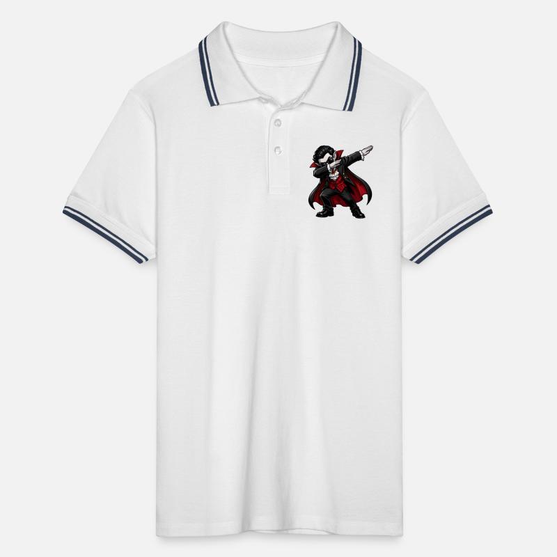 Dabbing Vampire Men's Tipped Polo Shirt