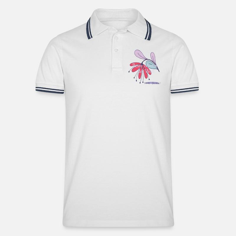 Beste Mama der Welt  - Männer Tipped Poloshirt - Weiß/Navy