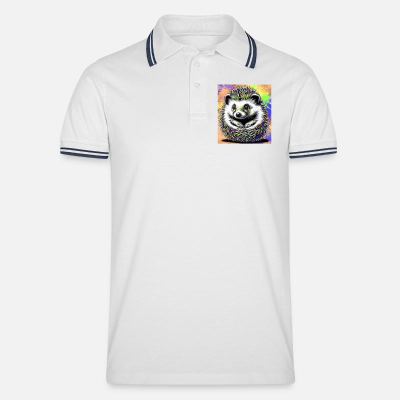 hérisson - Polo tipped Homme - blanc/marine