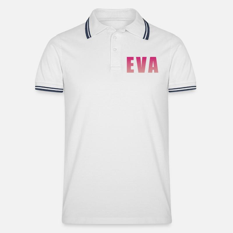 Conception de bloc de texte dégradé - Polo tipped Homme - blanc/marine