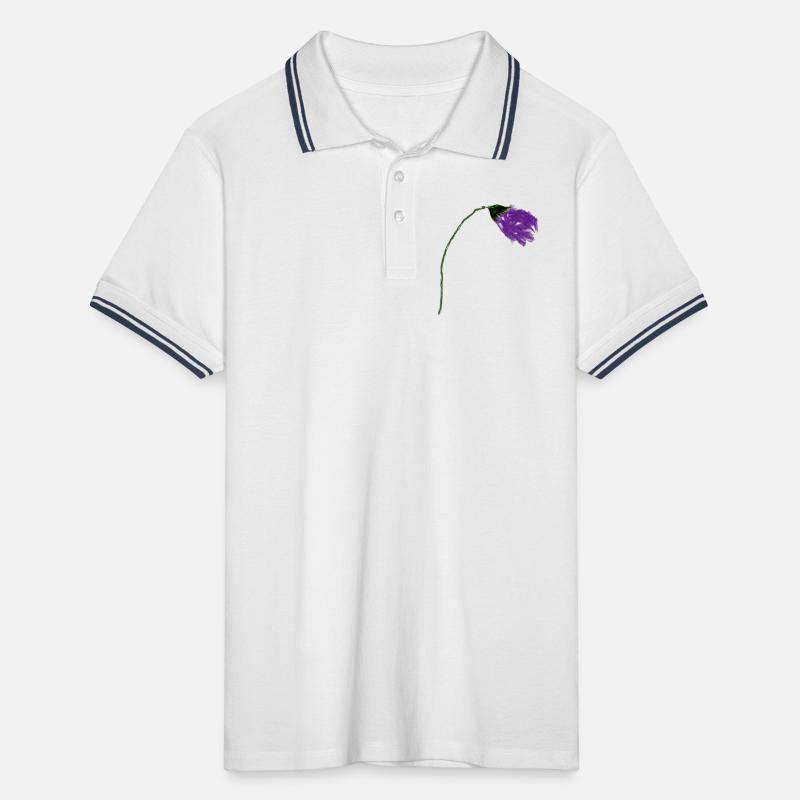 Fleur de violette à surface abstraite Polo tipped Homme