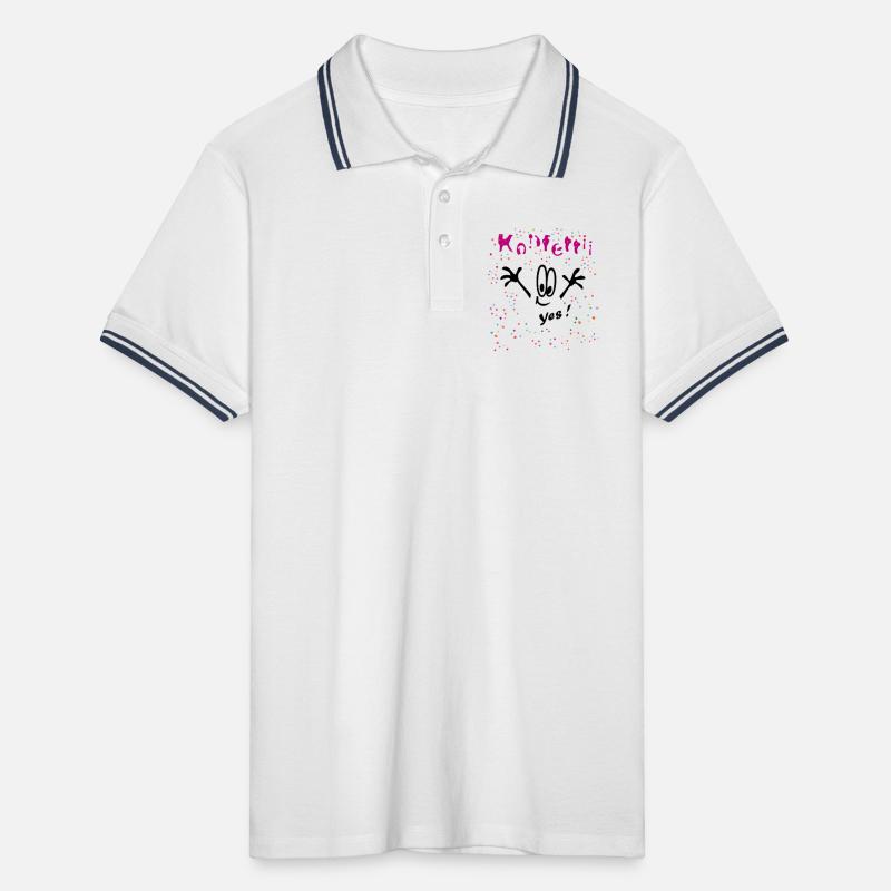 Confetti Carnival Comic Men's Tipped Polo Shirt