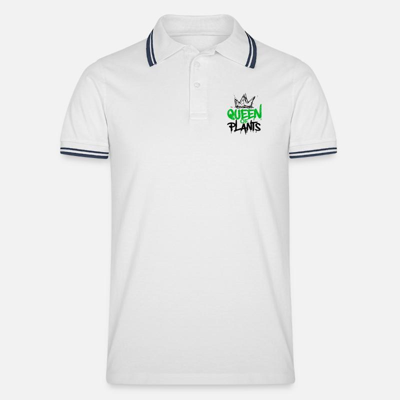 Königin des Graffitis - Männer Tipped Poloshirt - Weiß/Navy