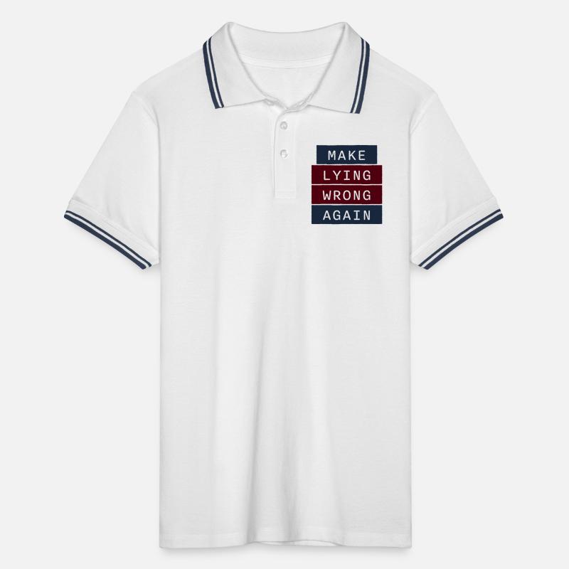 Logo de déclaration politique « Make Fooling Wrong Again » Polo tipped Homme