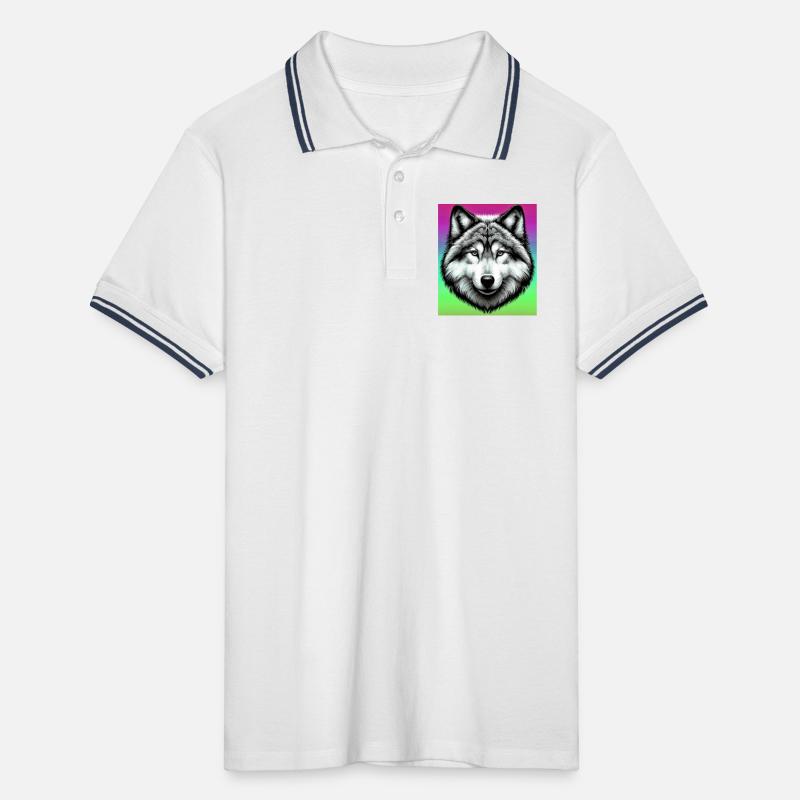 Wolf Männer Tipped Poloshirt