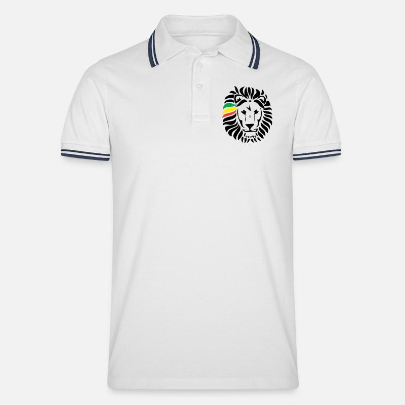 Löwe Löwe - Männer Tipped Poloshirt - Weiß/Navy